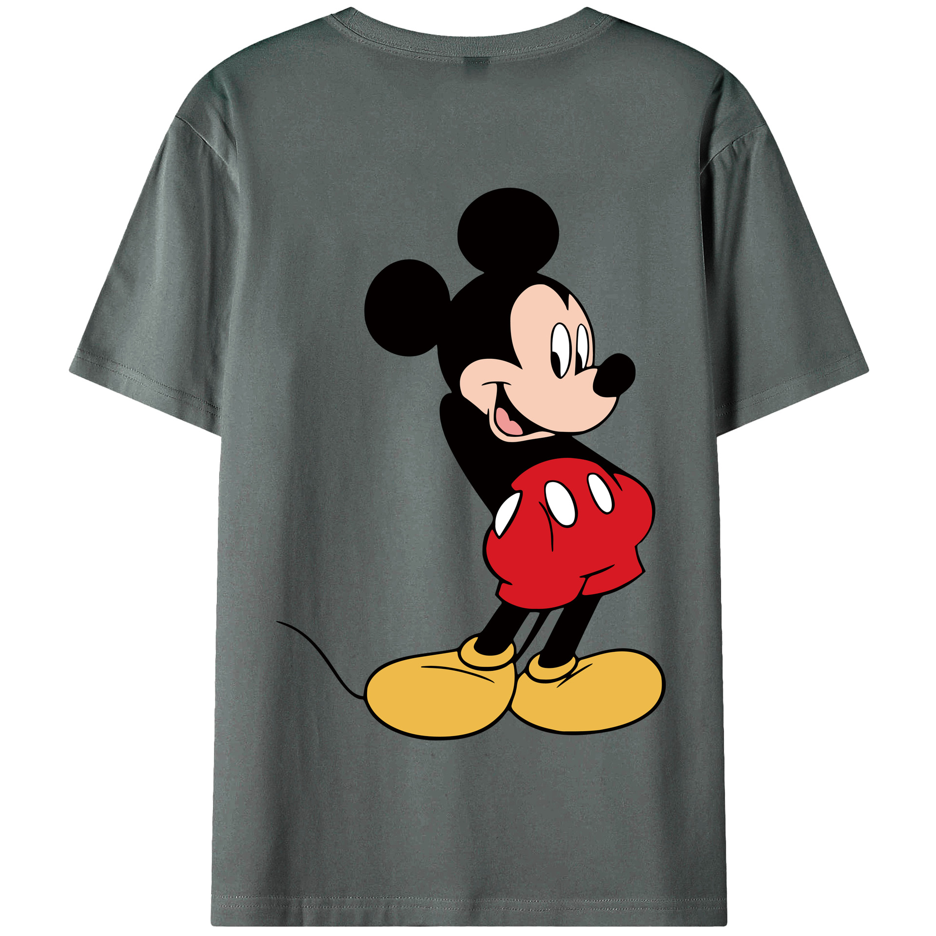 （画像用） ミッキーマウス Mickey Mouse 綿100％半袖Tシャツ（背面プリント）